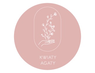 Projekt graficzny logo dla firmy online Kwiaty Agaty